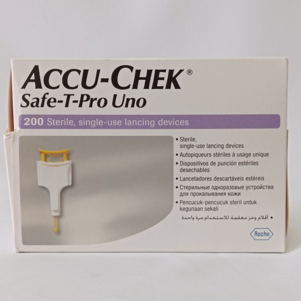 Lancetas ACCU CHEK SAFE-T-PRO UNO Caja x 200